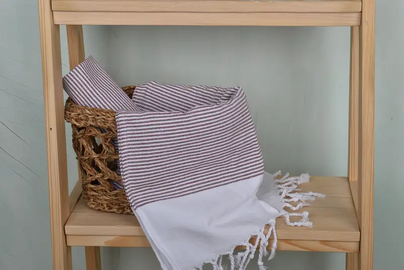 40x18 Cotton Striped Towel, Personalized Kitchen Towel, Spa Towel, Wedding Favors, Wedding Gift, Bridesmaid Gift, Personalized Gift For Him - 4