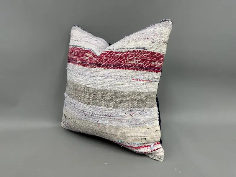18x18 White Cushion Cover, Turkish Pillow, Ottoman Pillow Sham, Pillow Cover, Home Decor Pillow, Traditional Pillow Case, Pillow for Sofa - 3