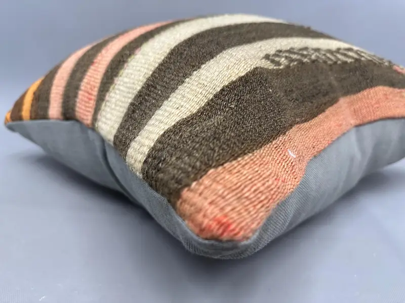 Pillow Sham, One Of A Kind Pillow Cover, Pet Pillow Case, 20x20 Beige Pillow Cover, Vintage Pillow, Ethnical Kilim Rug Pillow, Antique Pillows - 6