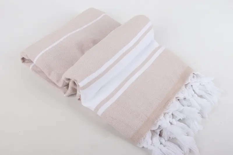 Wedding Day Gift For Bride, Lightweight towel, Housewarming Gift, Large Turkish Towel, Gym Towel, Holiday Towel, 68x36 Cotton Striped Terry Towel - 6