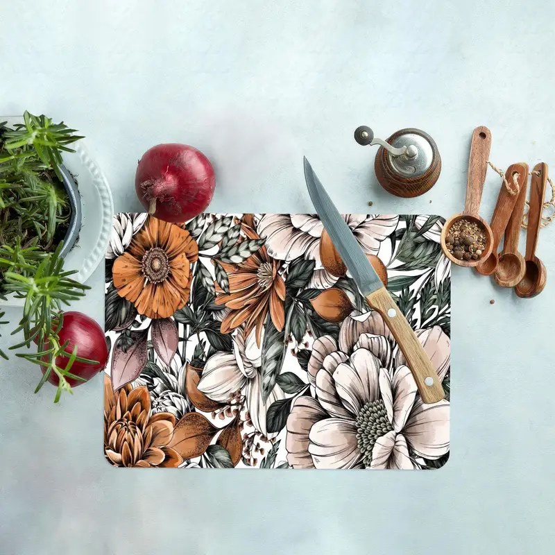 Gradient Glass Cutting Board, Trendy Farmhouse Kitchen Essential