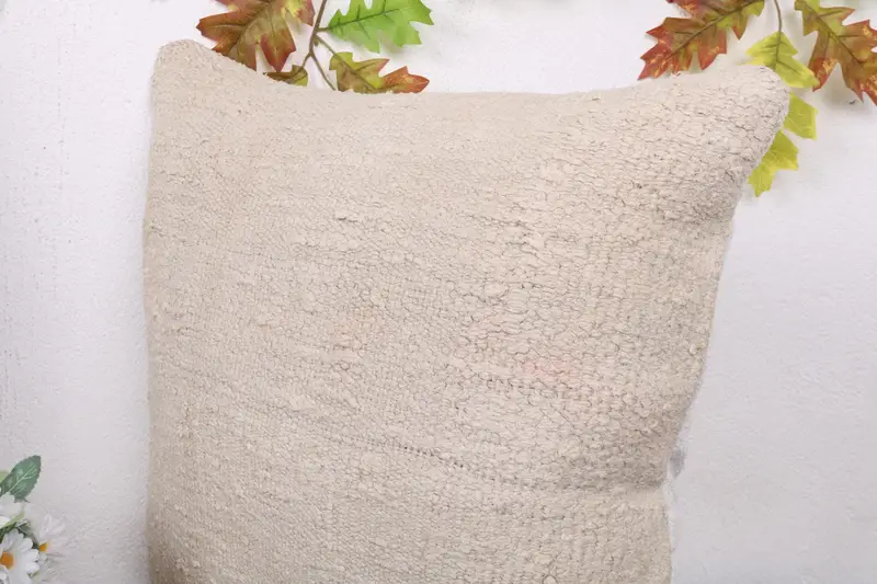 Bohemian Cushion Cushion Cover, Kilim Cushion Sham, Bright Cushion, Interior Designer Pillow, Turkish Pillow, Cushion, 20x20 White Pillow Cover - 6