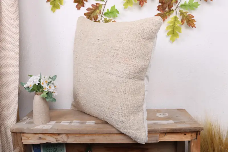 Bohemian Cushion Cushion Cover, Kilim Cushion Sham, Bright Cushion, Interior Designer Pillow, Turkish Pillow, Cushion, 20x20 White Pillow Cover - 5