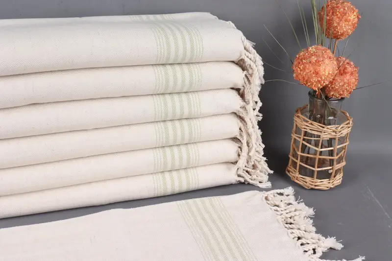 Pistachio Green Embroidered Kitchen Towel, 18x36 Inches