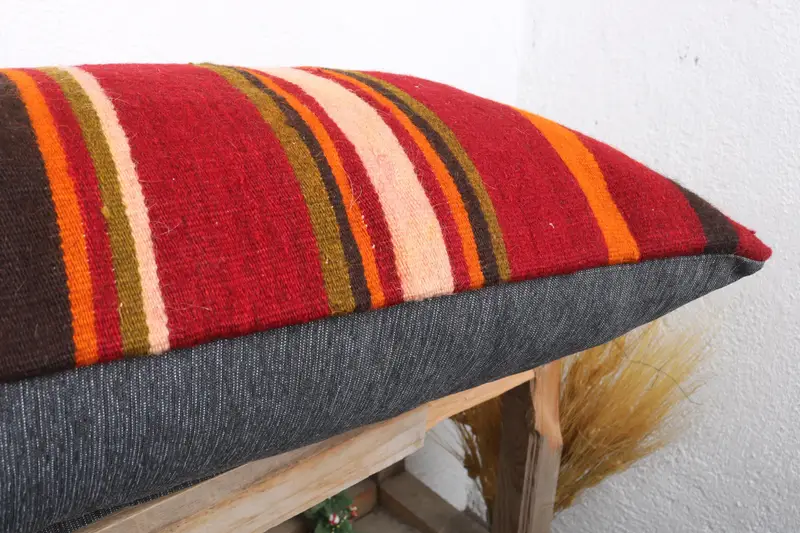 Outdoor Pillow Cover, Pillow for Couch, Boho Pillow, Pillow Cover, Home Decor Pillow, 16x36 Red Cushion Case, Farmhouse Pillow Sham - 6