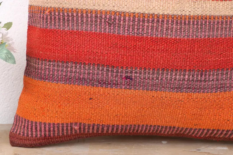 Cushion, Indoor Cushion, Throw Kilim Pillow, 18x18 Purple Pillow Cover, Interior Designer Pillow, Vintage Kilim Throw Pillow, Bed Cushion Cover - 3