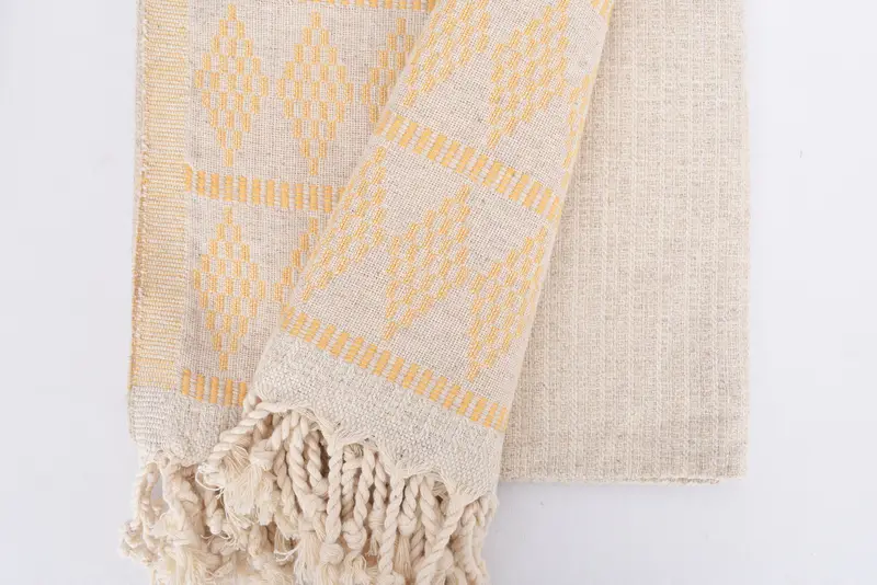 70x36 Linen Kilim Design Towel, Beach towel, Gift For Coworker, Beach Towel Bulk, Embroidered Turkish Towel, Bachelorette Party Gifts Bridesmaids - 8