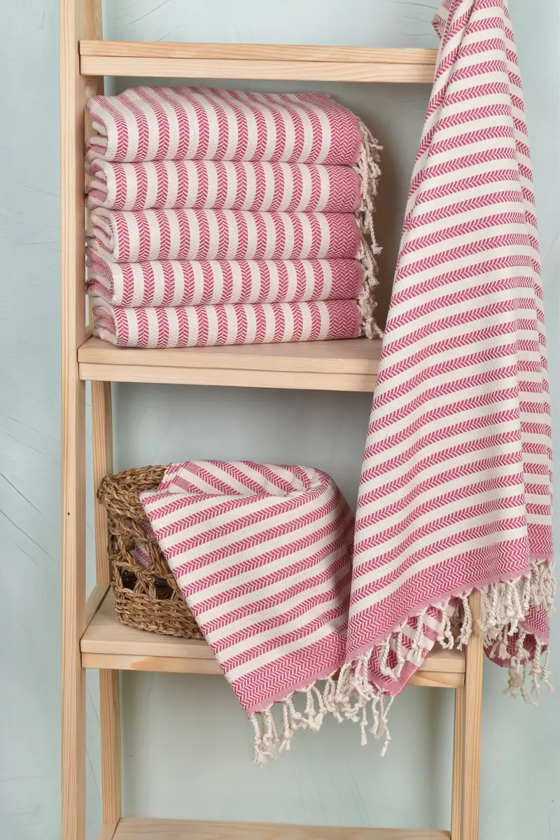 Personalized Towel, Housewarming Gift, Soft towel, Summer Gift, 70x40 Cotton Chevron Towel, Spa Gift, Organic cotton peshtemal for spa and beach - 3