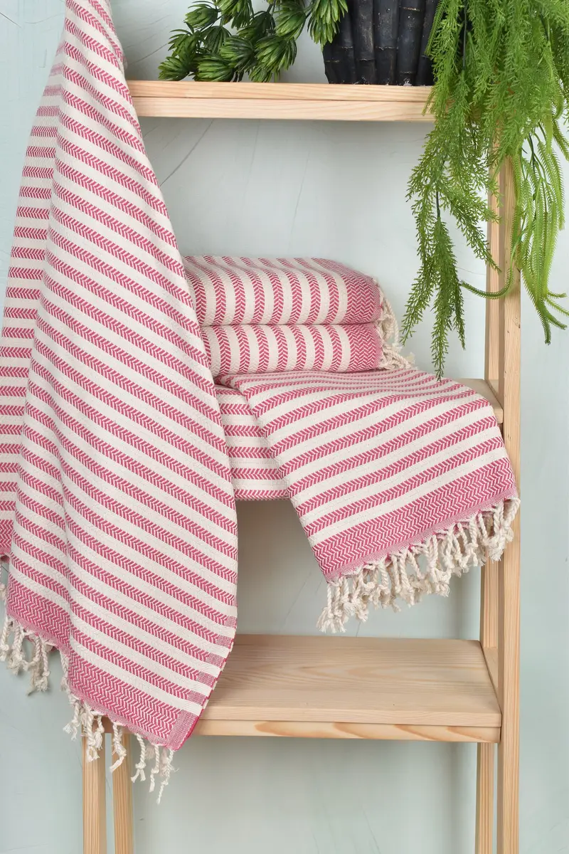 Personalized Towel, Housewarming Gift, Soft towel, Summer Gift, 70x40 Cotton Chevron Towel, Spa Gift, Organic cotton peshtemal for spa and beach - 6