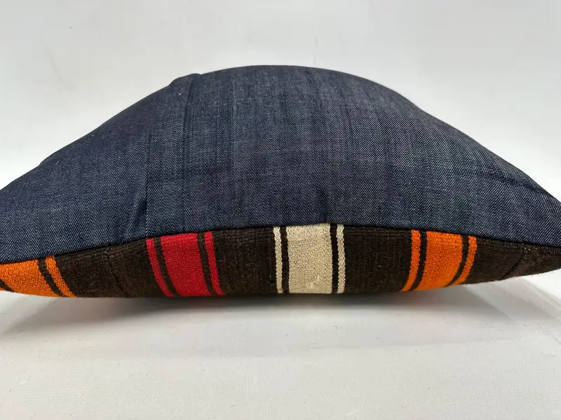 Throw Kilim Pillow, 20x20 Brown Pillow Cover, Cotton Pillow Sham, Interior Designer Pillow, Cozy Throw Pillow, Pillow for Couch, Cushion Cover - 7