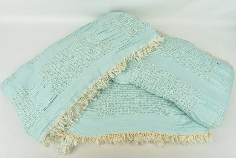 Turkish Blanket, Wedding Hand Made Gift, Decorative Blanket, 84x80 Cotton Waffle Towel, Valentines Day Gift Idea, Housewarming Gift - 6