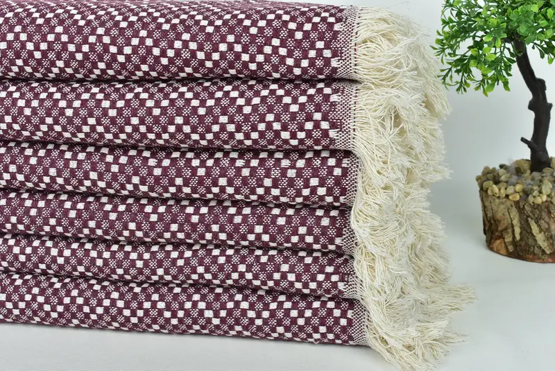 80x56 Baumwoll -Fischgrätenhandtuch, gewebte Wurfdecke, Boho -Wurfdecke, Hochzeitstagsgeschenk, Junggesellengeschenke, Bachelorette Gunst - 3