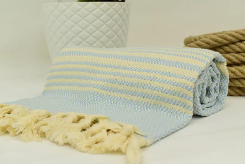 Turkish Towel Beach Towel, Fouta towel, Personalized Gift, Absorbent Turkish towel, 70x40 Cotton Striped Towel, Bachelorette Party Favors Beach - 6