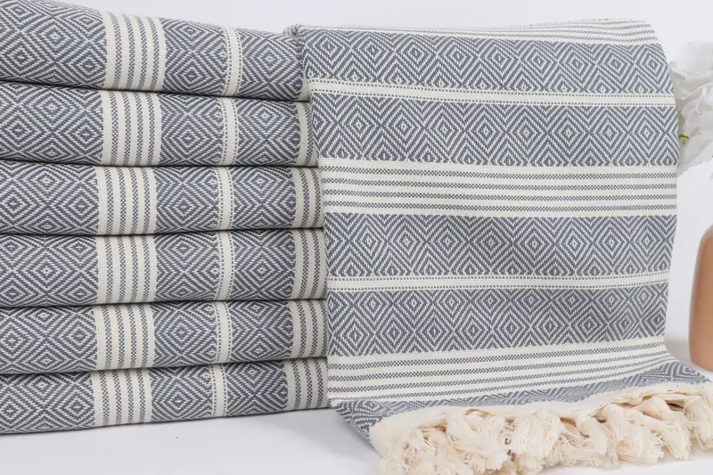 Embroidery Towel, Monogrammed Turkish Towel, Spa Towel, 70x38 Cotton Diamond Towel, Handmade Gift, Large Turkish Towel, Thin towel, Gift For Him - 2