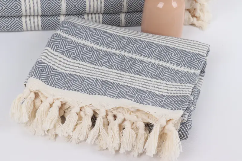 Embroidery Towel, Monogrammed Turkish Towel, Spa Towel, 70x38 Cotton Diamond Towel, Handmade Gift, Large Turkish Towel, Thin towel, Gift For Him - 5