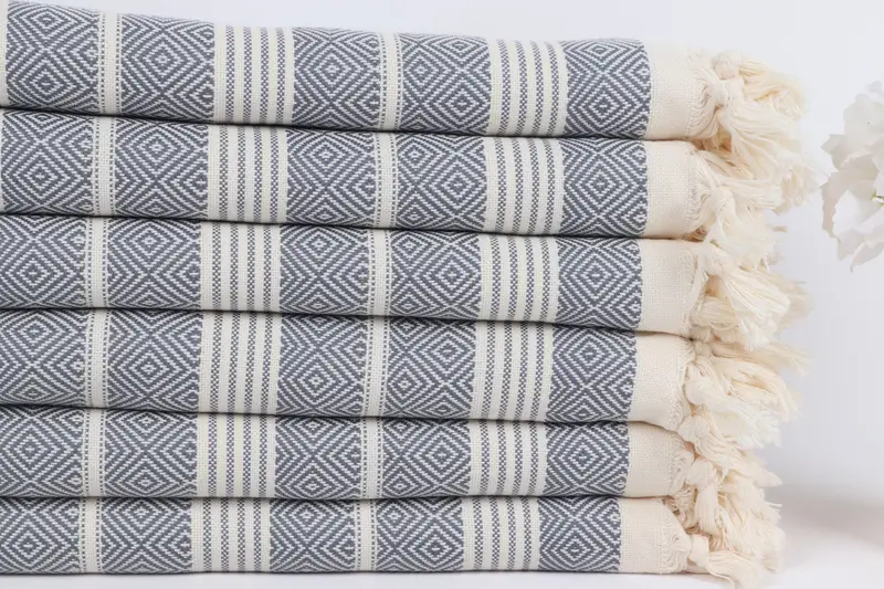 Embroidery Towel, Monogrammed Turkish Towel, Spa Towel, 70x38 Cotton Diamond Towel, Handmade Gift, Large Turkish Towel, Thin towel, Gift For Him - 3