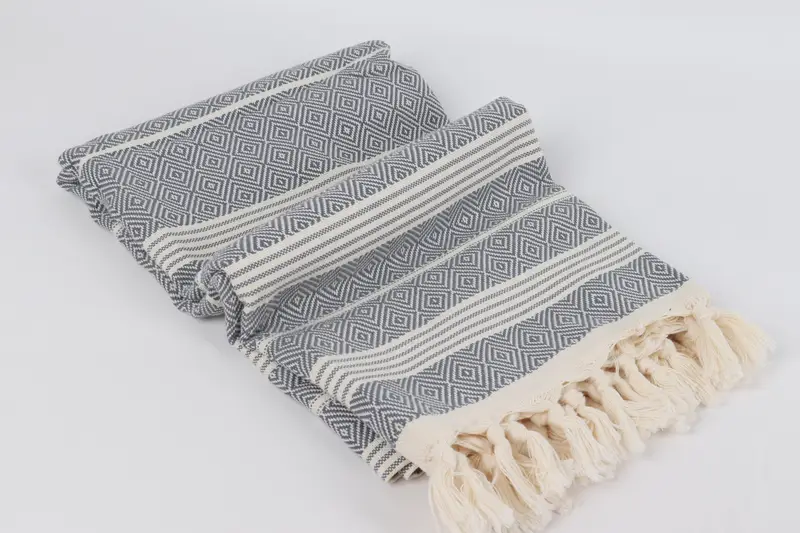 Embroidery Towel, Monogrammed Turkish Towel, Spa Towel, 70x38 Cotton Diamond Towel, Handmade Gift, Large Turkish Towel, Thin towel, Gift For Him - 6
