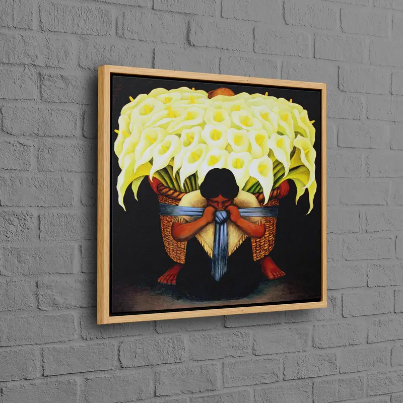 Rivera's Flower Carrier Canvas Print: Trendy, Artistic, Vibrant