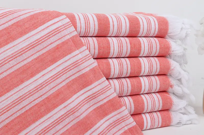 Lightweight Turkish towel, Mother Of The Groom Gift, Personalized Bridesmaid Gift, Pool Towels, Bridal Shower Favors, 70x40 Cotton Striped Towel - 1