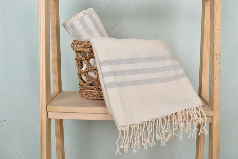 Wedding Gifts Towel, Gift For Her, Bridesmaid Gifts, Wedding Anniversary Gift, 70x40 Cotton Striped Towel, Peshtemal Towel, Valentines Day Gift Idea - 4