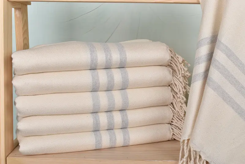 Wedding Gifts Towel, Gift For Her, Bridesmaid Gifts, Wedding Anniversary Gift, 70x40 Cotton Striped Towel, Peshtemal Towel, Valentines Day Gift Idea - 2