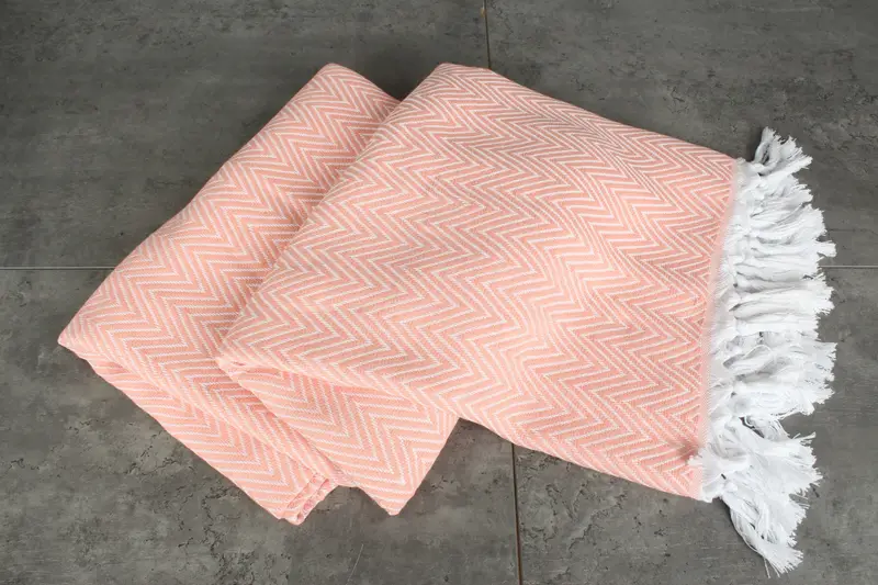 Bedspread, Throw Blanket, 96x80 Cotton Chevron Towel, Decorative Blanket, Wedding For Favor, Family Gift Basket, Bachelorette Large Towel - 5