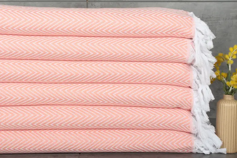 Bedspread, Throw Blanket, 96x80 Cotton Chevron Towel, Decorative Blanket, Wedding For Favor, Family Gift Basket, Bachelorette Large Towel - 1