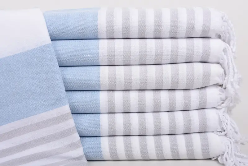 Striped Towel Wedding Gift Towel Organic Cotton 40x71 Inches