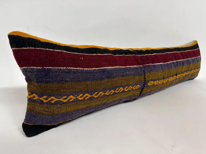 Authentic Pillow, Luxury Pillow Sham, Pillow Case, 12x48 Purple Cushion Case, Antique Pillows, Kilim Pillow, Kilim Cushion Sham - 2