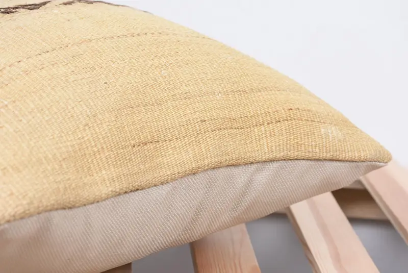 Aesthetic Pillow Case, Pillow Cover, Handmade Kilim Cushion, Natural Pillow, Gift Pillow, Vintage Pillow, 14x14 Beige Pillow Cover - 7