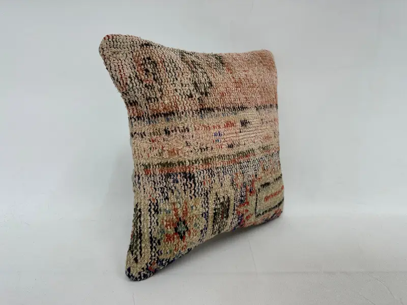 Interior Designer Pillow, Ethnic Pillow Cover Pillow Cover, Kilim Pillow Cover, Cushion, 14x14 Orange Cushion Cover, Home Decor Pillow - 3