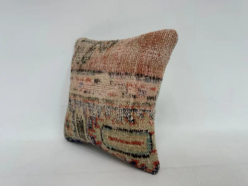 Interior Designer Pillow, Ethnic Pillow Cover Pillow Cover, Kilim Pillow Cover, Cushion, 14x14 Orange Cushion Cover, Home Decor Pillow - 4