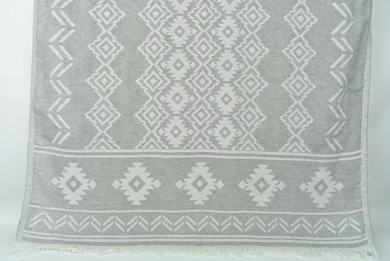 Custom Wedding Towel, Soft towel, Beach Wedding Favor, 74x40 Cotton Geometric Towel, Bath towel, Yoga Towel, Boyfriend Christmas Gift, Luxury towel - 1