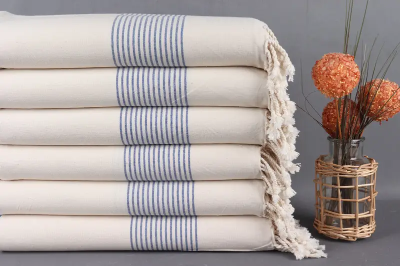 Bridal Shower Gifts, Bachelorette Favors Beach, Bridesmaid Gifts, 68x40 Linen Striped Towel, Holiday Towel, Custom Wedding Gift, Absorbent towel - 2