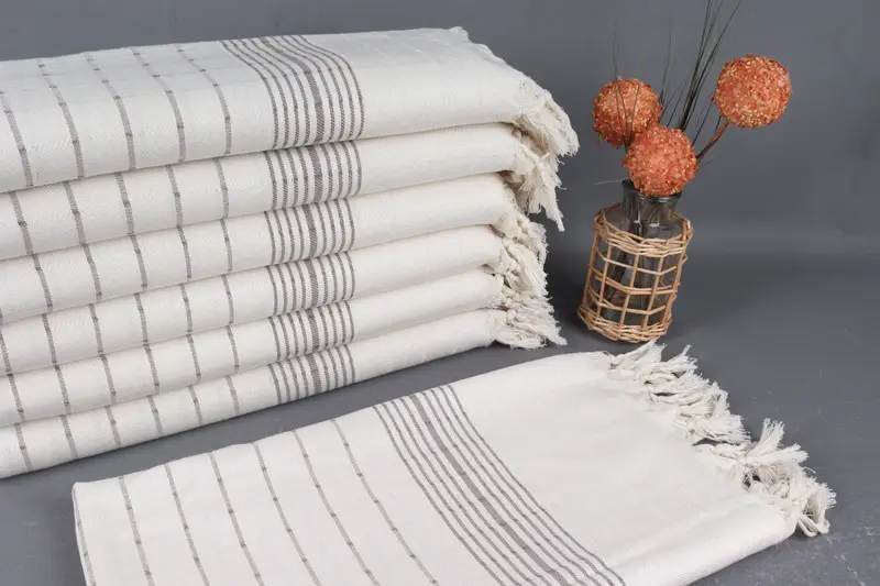 Bath Towel Brown Organic Cotton, 40x71 Inches, Beige Secondary