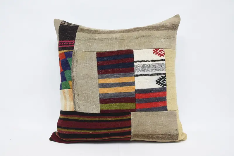 Farmhouse Pillow Sham, Luxury Pillow, Yoga Cushion Case, Turkish Pillow, Gift Pillow, Antique Pillows, Pillow, 32x32 Red Pillow Cover - 1