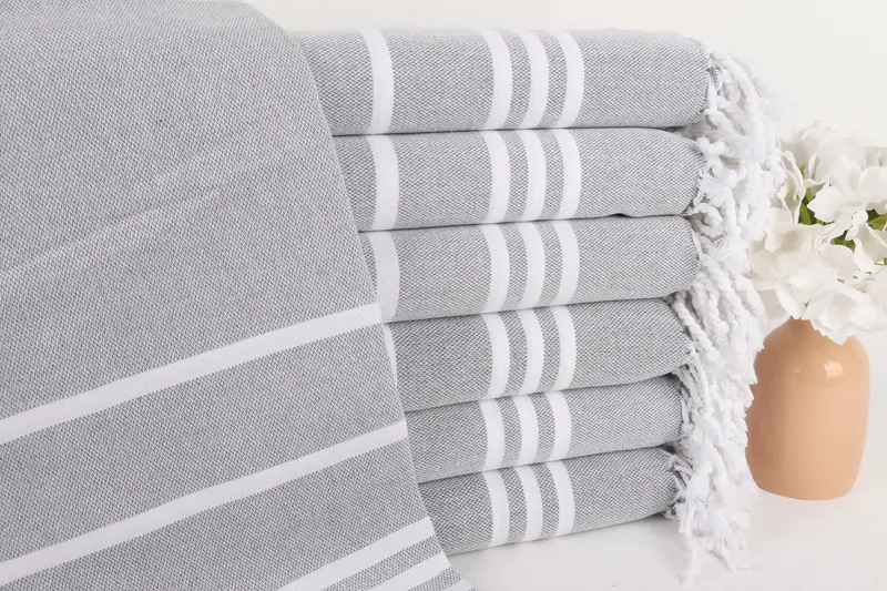 Toalla de algodón turco para regalo de dama de honor, color gris oscuro, 40 x 71 pulgadas