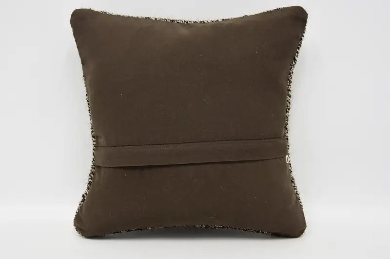Pillow Sham, Kilim Cushion Sham, Wool Kilim Pillow Pillow, Indoor Pillow, 12x12 Brown Pillow, Pillow for Couch, Customized Pillow Cover, Boho Pillow - 6