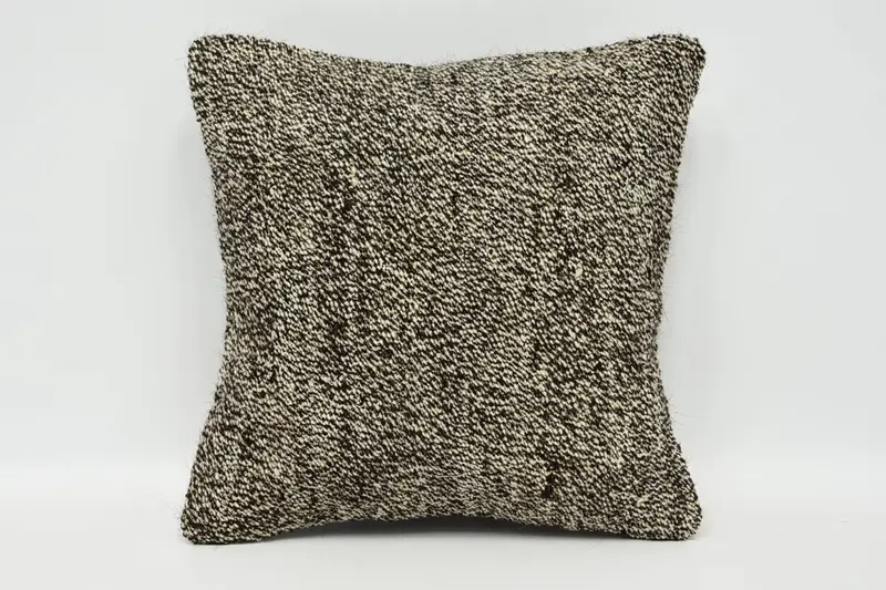 Pillow Sham, Kilim Cushion Sham, Wool Kilim Pillow Pillow, Indoor Pillow, 12x12 Brown Pillow, Pillow for Couch, Customized Pillow Cover, Boho Pillow - 1