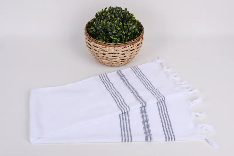 Regalo de boda, toalla de viaje, favores de dama de honor, toalla de gimnasia, regalo de mejor amigo, toalla de mano de monograma, toalla de terry a rayas de algodón 40x18, regalos de dama de honor - 4