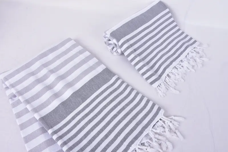 Housewarming Gift, Scarf Towel, 68x36 Cotton Striped Towel, Bridesmaid Gift, Embroidery Towel, Bachelor Towel, Baby Boy Gift, Quick-Dry Beach Towel - 7