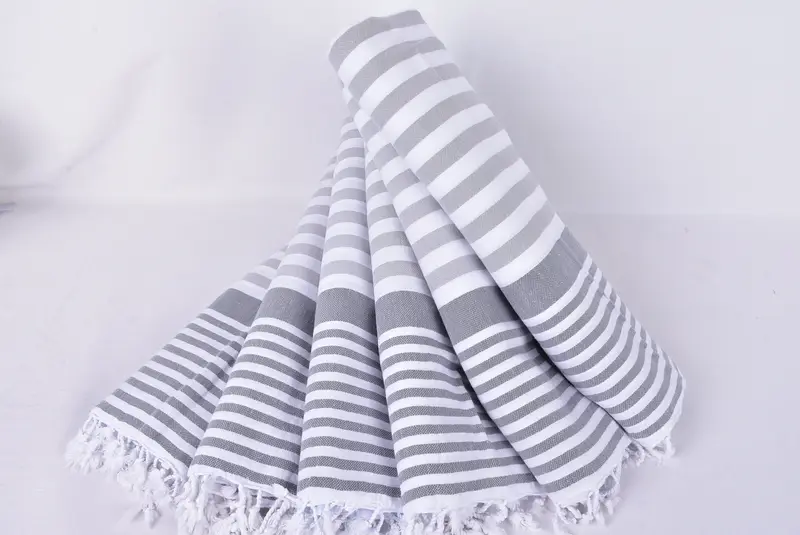 Housewarming Gift, Scarf Towel, 68x36 Cotton Striped Towel, Bridesmaid Gift, Embroidery Towel, Bachelor Towel, Baby Boy Gift, Quick-Dry Beach Towel - 4
