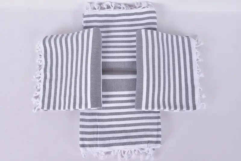 Housewarming Gift, Scarf Towel, 68x36 Cotton Striped Towel, Bridesmaid Gift, Embroidery Towel, Bachelor Towel, Baby Boy Gift, Quick-Dry Beach Towel - 6