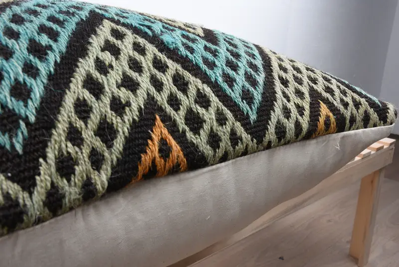 Hippie Throw Cushion, Morroccon Kilim Cushion Cushion Case, Kilim Pillow, Pillow for Couch, 32x32 Yellow Pillow, Kilim Pillow Cover, Pillow Cover - 7
