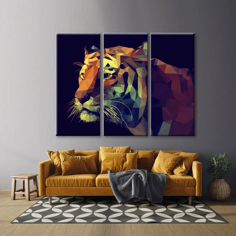 Tiger Painting, Animal Original Art, Tiger Oil Painting, Wildlife Artwork, Animal Canvas Art, Tiger Portrait, Large Cat Wall Art, Modern Art - 1
