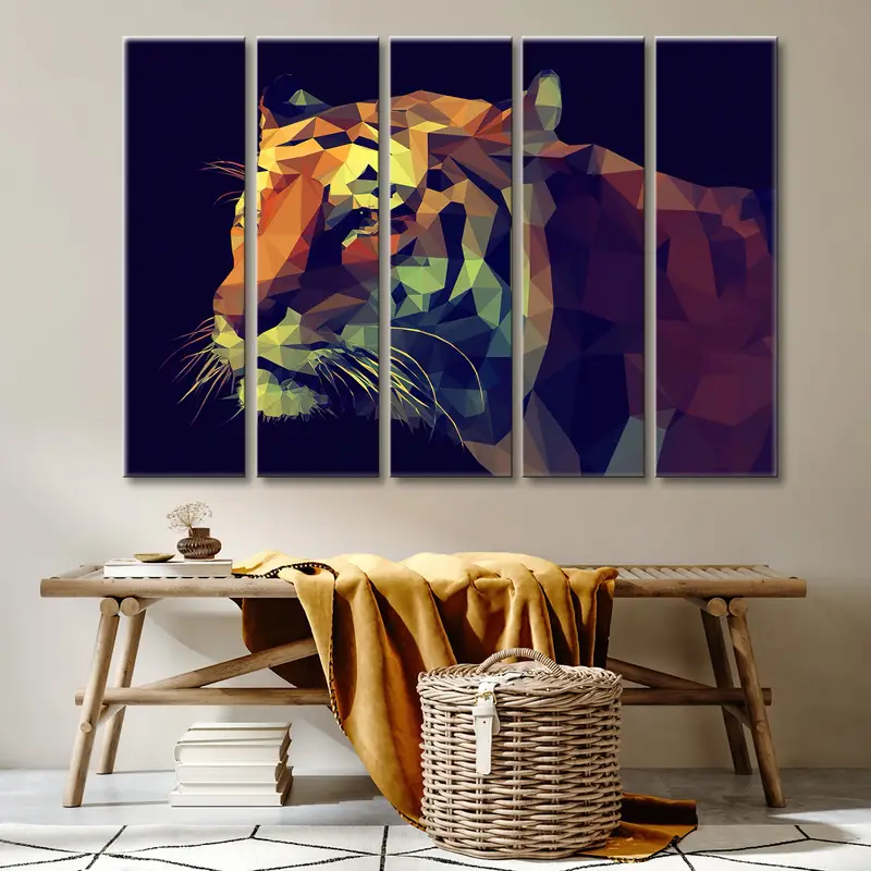 Tiger Painting, Animal Original Art, Tiger Oil Painting, Wildlife Artwork, Animal Canvas Art, Tiger Portrait, Large Cat Wall Art, Modern Art - 6