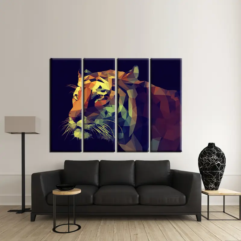 Tiger Painting, Animal Original Art, Tiger Oil Painting, Wildlife Artwork, Animal Canvas Art, Tiger Portrait, Large Cat Wall Art, Modern Art - 2