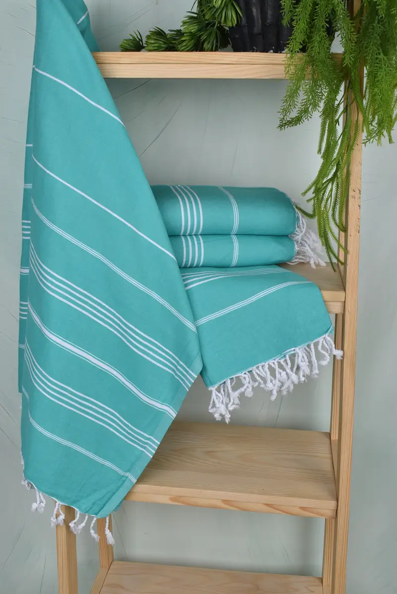 Sand-free peshtemal towel for the beach, Bulk Order Towel, Hammam towel, Xmas Gifts, Wedding Favors, 70x40 Cotton Striped Towel, Best Friend Gift - 6