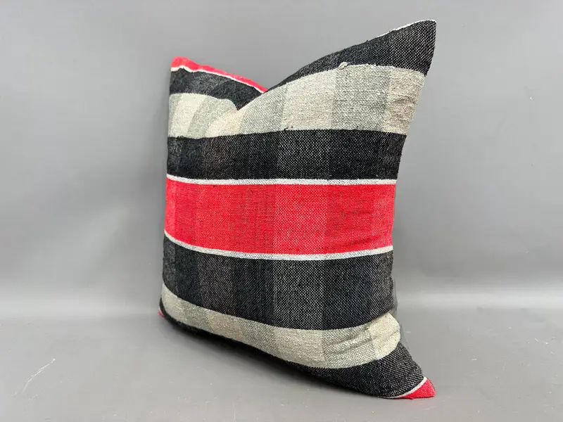 Home Decor Pillow, Kilim Rug Cushion, Interior Designer Pillow, Pillow, 20x20 Brown Pillow, Garden Pillow, Throw Kilim Pillow - 3