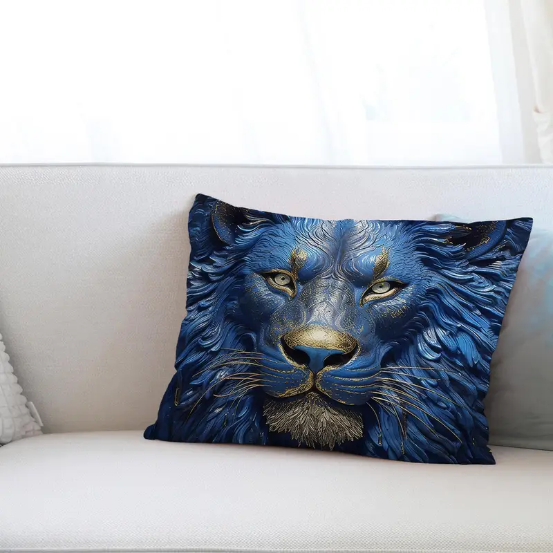 Löwe Abstrakter König Modernes bedrucktes Kissen – schicke Heimdekoration
